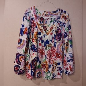 Kaktus Colorful Floral Blouse Sz XXL